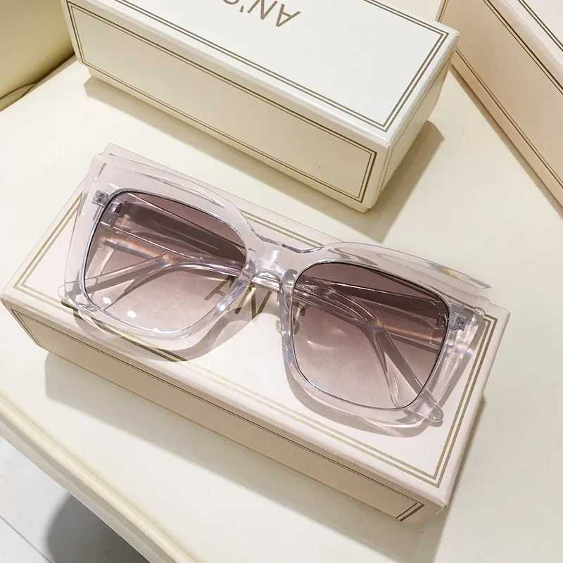 Vintage Cat Eye Sunglasses Women Brand Designer Square Sun Glasses Retro Decor Rectangle Big Frame Shade Eyewear FemaleC250412