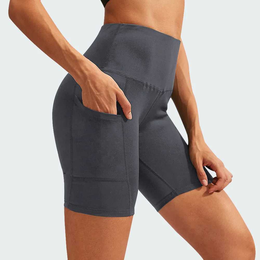 Womens yoga shorts waist exercise gym shorts fitness yoga hip lifting fitness yoga legs running bike shorts Y250412