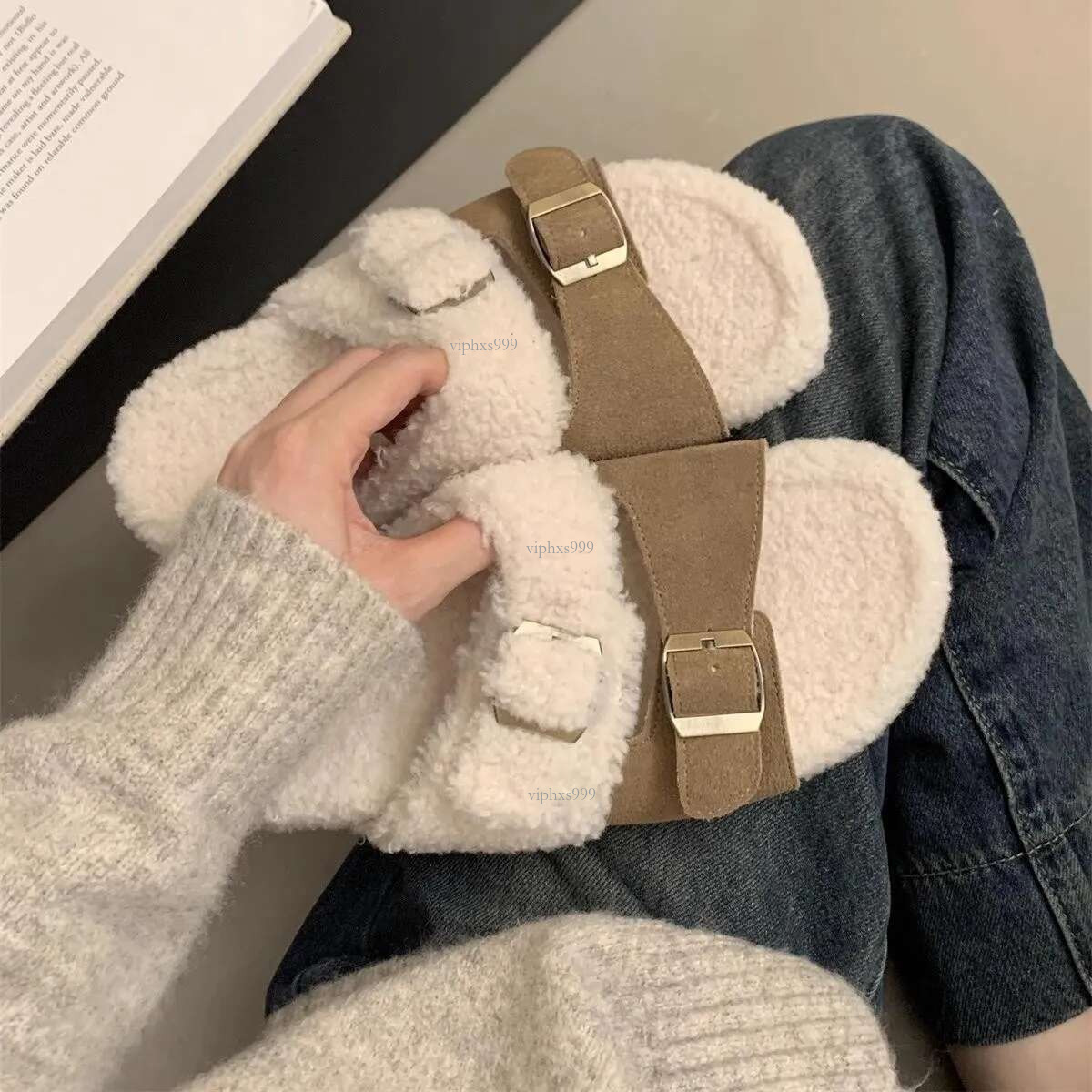 New Free Shipping Designer Shoes Thick Bottom Hairy For Women's Outdoor Wear Autumn And Winter New Korean Version Gentle Fairy Style With Plush C