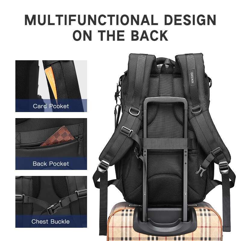 OZUKO Multifunction Men Large Capacity Waterproof Backpacks 15.6 Inch Laptop Backpack Outdoor Travel Business Male Bag