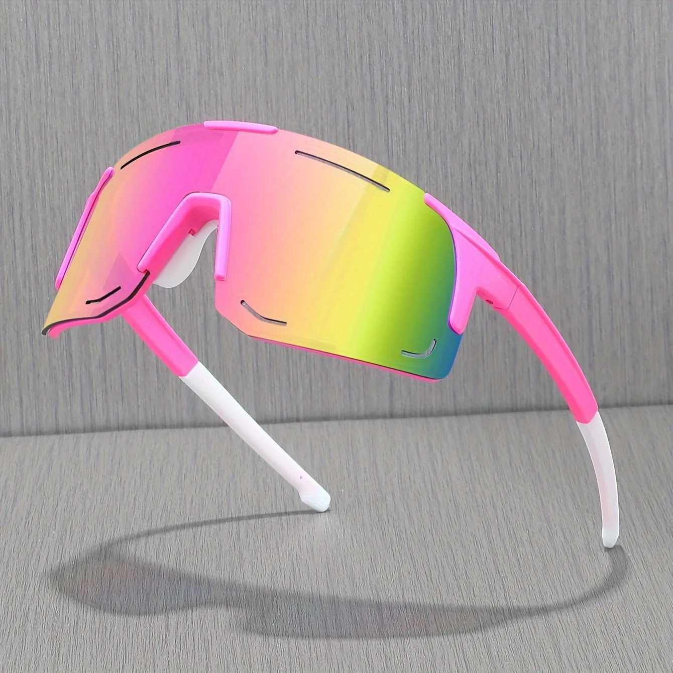 Sports Wrap Around Sunglasses For Women Men Large One Piece Sun Shades For Cycling Fishing Skiing Fashion Sun Glasses UV400C250412