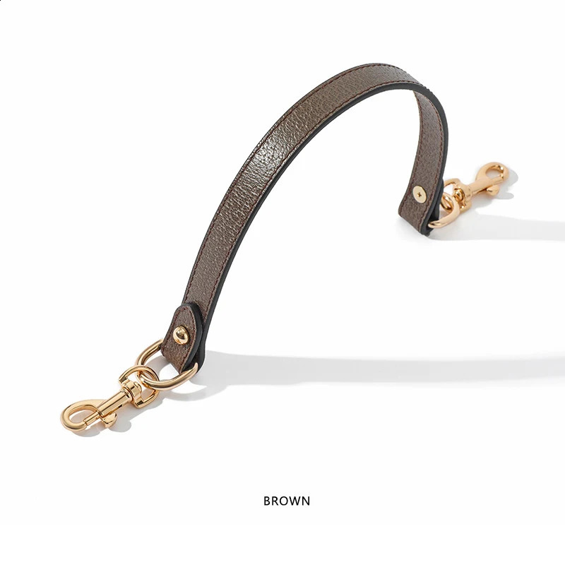 Leather 40CM bag with patterned brown handle strap used for 1955 saddle bag short shoulder replacement shoulder strap cross body bag accessories 25041