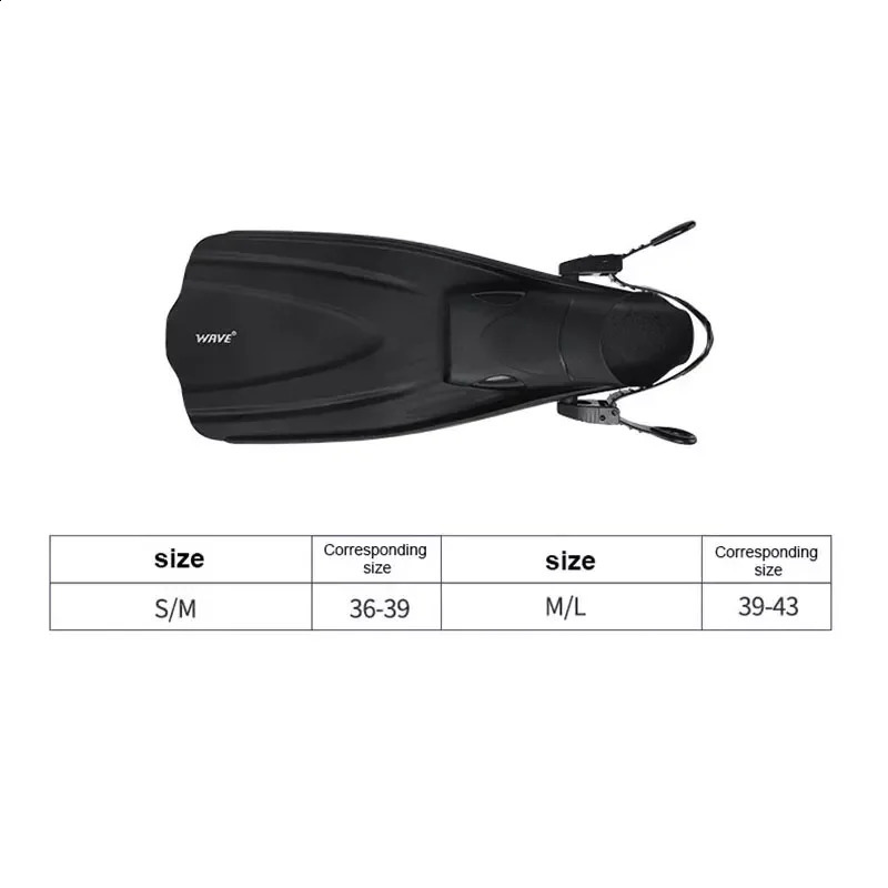 Swimming Fins Adjustable Adult Fins Snorkel Foot Swimming Flippers Diving Equipment Portable Scuba Diving and Snorkeling 250411