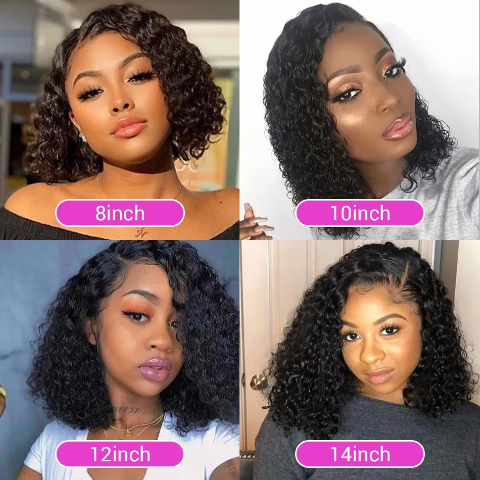 13X4 Curly Wigs Bob Wig Ready to Wear Glueless Kinky Curly Lace Front Human Hair Wigs for Women Perruque Cheveux Humains On Sale 250410