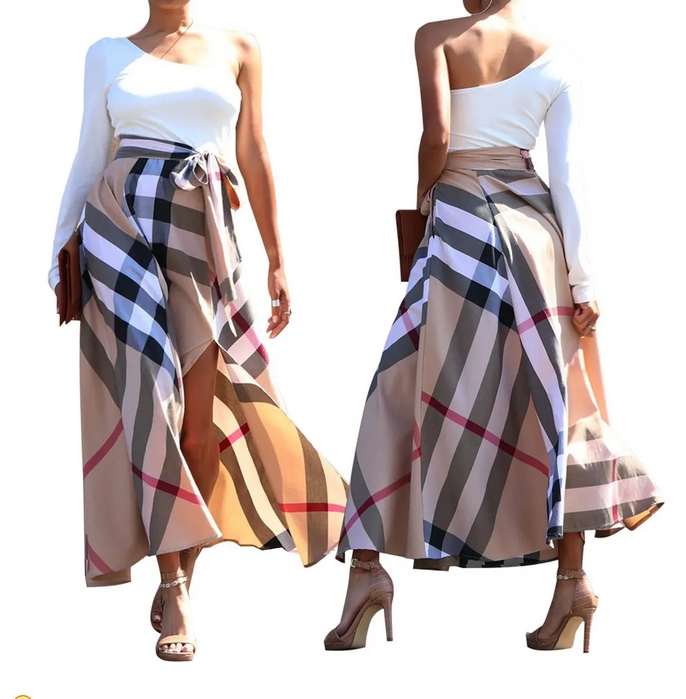 Designer Spring and Autumn women's single shoulder dress plus size printed long sleeved short skirt vest casual shirt clothing