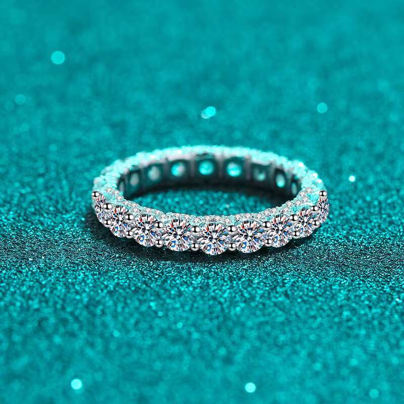 Fashion Jewelry Baguette Moissanite Ring S925 Sterling Silver Engagement Ring for Women