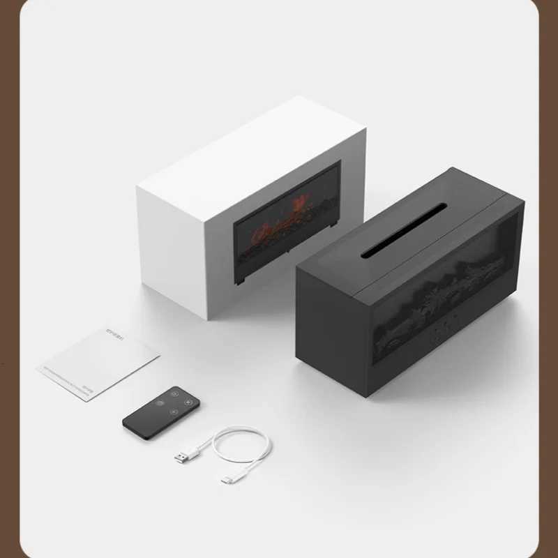 Remote Control Creative Flame Special Effect Fireplace Aromatherapy Machine Air Humidifier Diffuser Of Aromatic Essential Oils Y251113