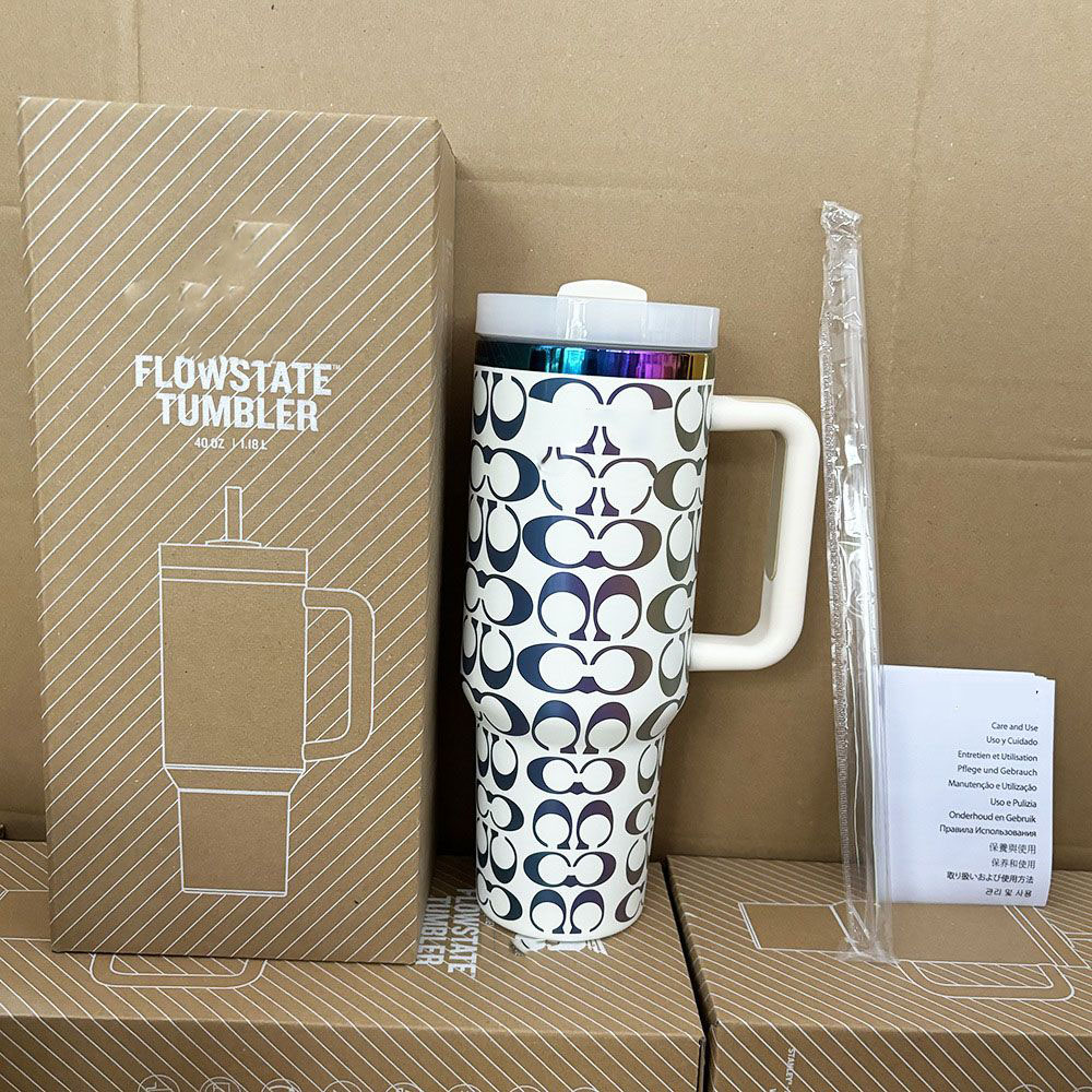 40oz Large Capacity Stainless Steel Water Bottle Travel Mug with Handle u0026 Straw Lid Office u0026 Travel Essential Leakproof Insulated Car cup L251