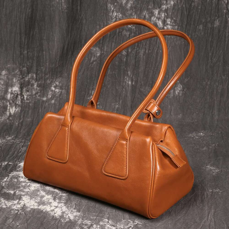 LUOKIR Genuine Leather Retro Women's Shoulder Fashion Trend New Baguette Daily Commuting Bowg Underarm Bag