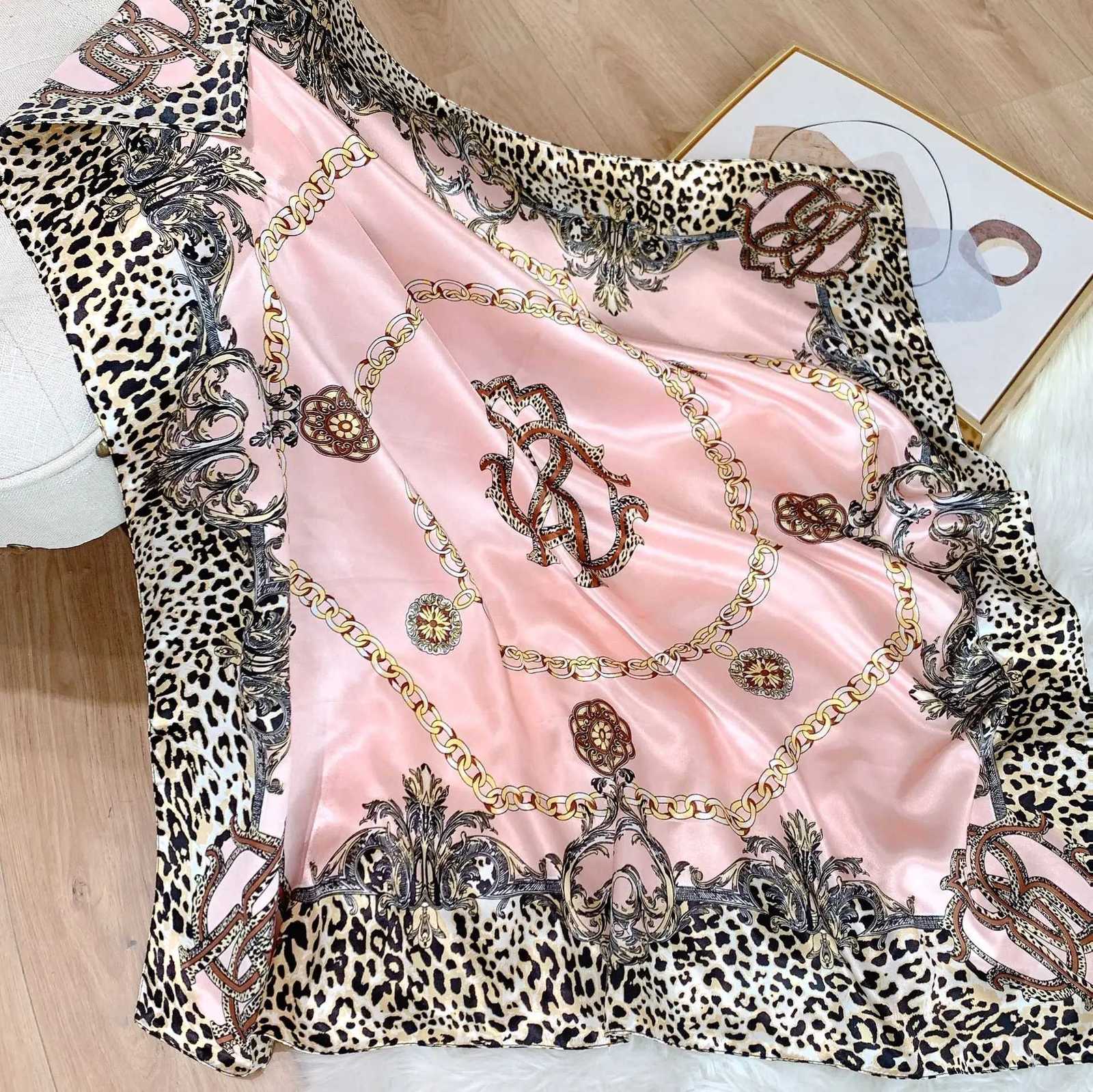 9090cm Square Silk Scarves Women Foulard Head off Ladies Shl Wr Muffler Pareo Bandanna Female Chiffon Hijab Poncho Beach W251113
