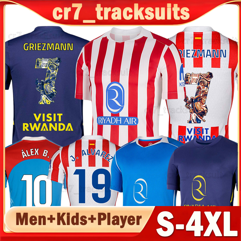 XXXL 4XL 25 26 Atletico MadridJersey Soccer Jerseys ATM 200 GRIEZMANN Football Shirts 2025 2026 SORLOTH PASPADORI ALEX B. M.LLORENTE KOKE Men Uniforms kids kits sets