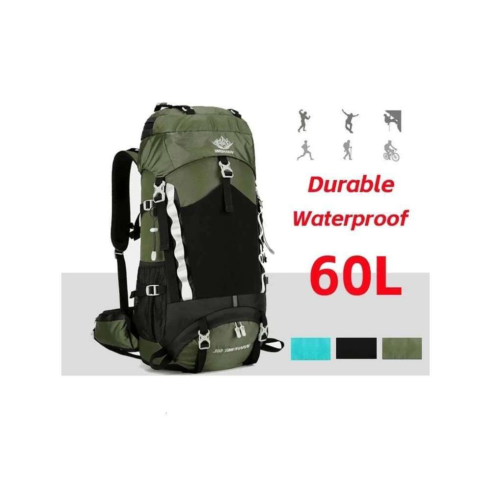 60L Camping Backpack Hiking Waterproof Travel Bags For Men Women Outdoor Trekking Rucksack Climbing Tactical Military Bag