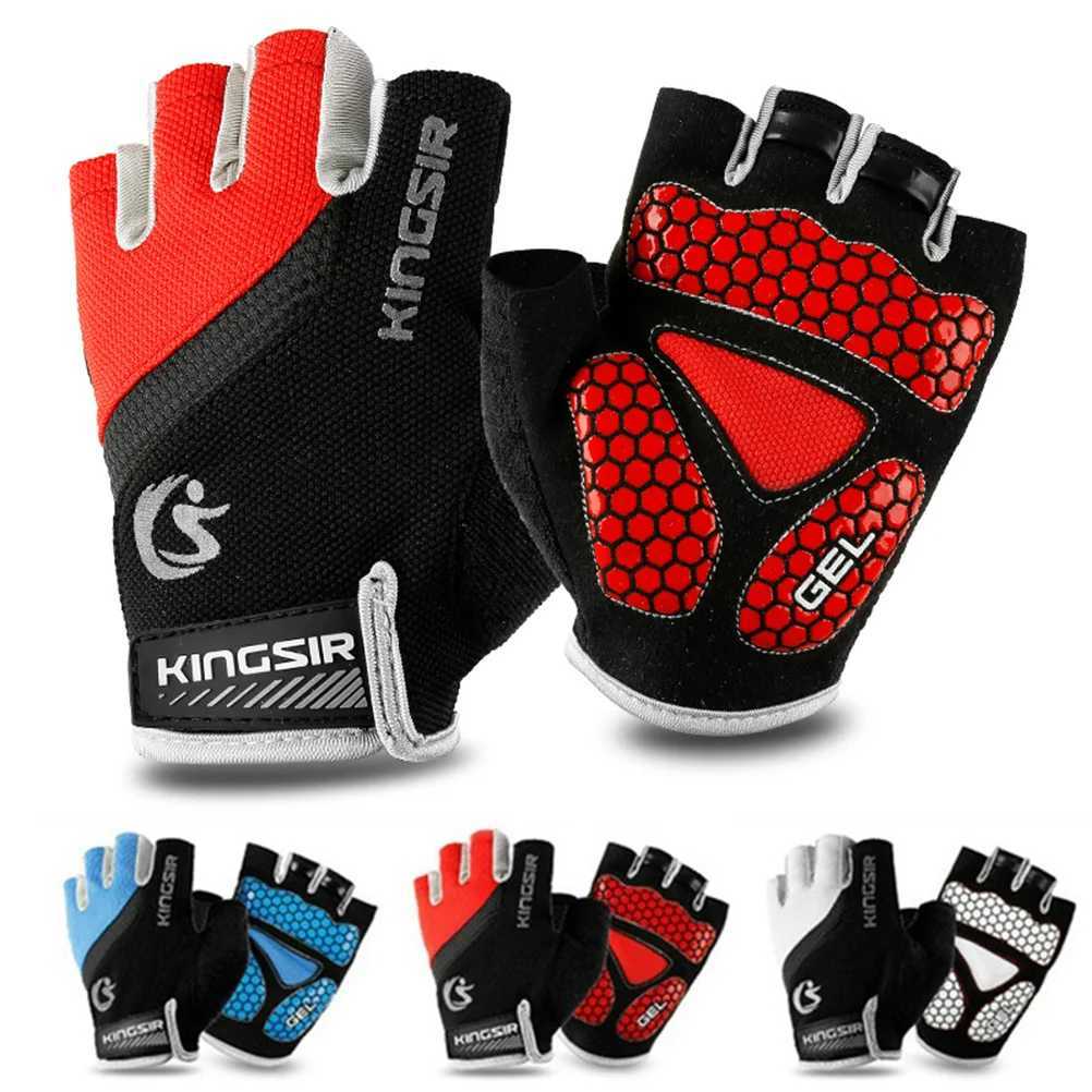 Cycling Gloves Lightweight Half Finger Gloves Shock Absorbing Anti Skid Breathable Sports Gloves Workout Fitness GlovesC250412