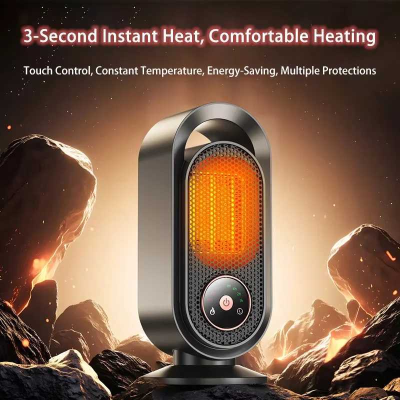 Space Heater Portable Electric Small Heater for Indoor 1500W PTC Ceramic Fast Safety Heat for Desk Office Bedroom Home Y251113