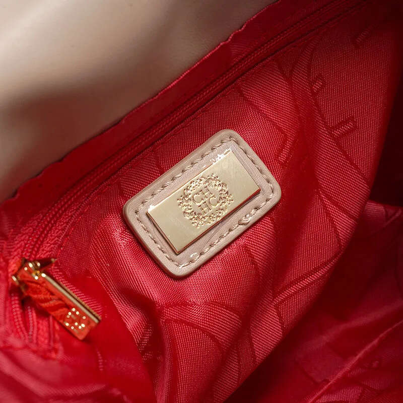 CHHC Fashion Simple Women's Shoulder Large Capacity Solid Color Alphabet Element Cloud Bag