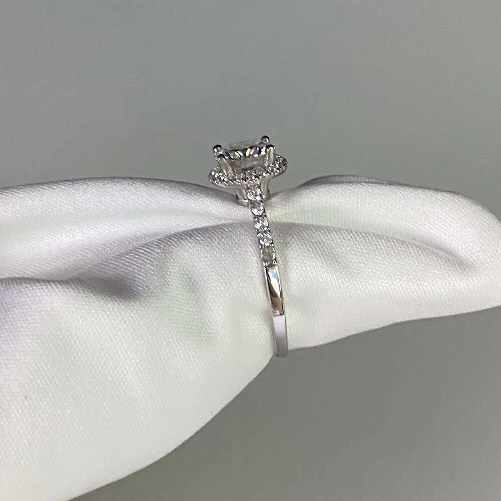 925 Sterling Silver Jewelry Ring Jewelry Moissanite Stone Ring Wedding Engagement Ring Romantic Style Jewelry