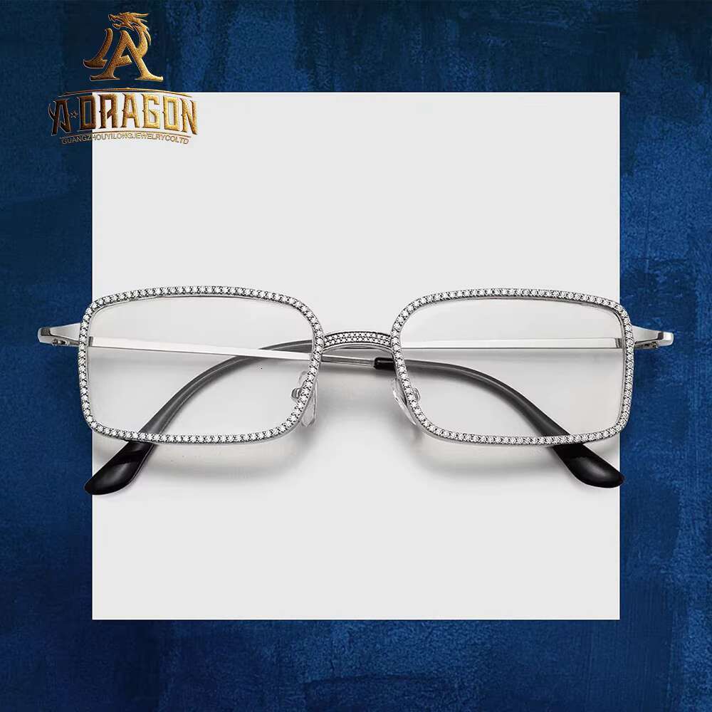 Expensive VVS Moissanite Pass Dia Tester Titanium Glasses Frames for Men Fast Shipping