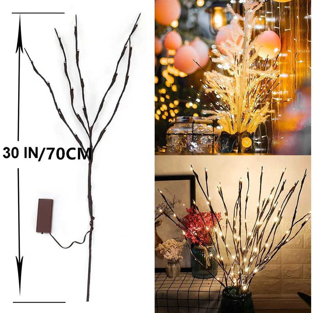 70CM 20 LED Twig Lighted Branch Vase Filler Tree Branch Light Christmas Wedding Christmas New Year Decorative Lights Night Lamp M251113