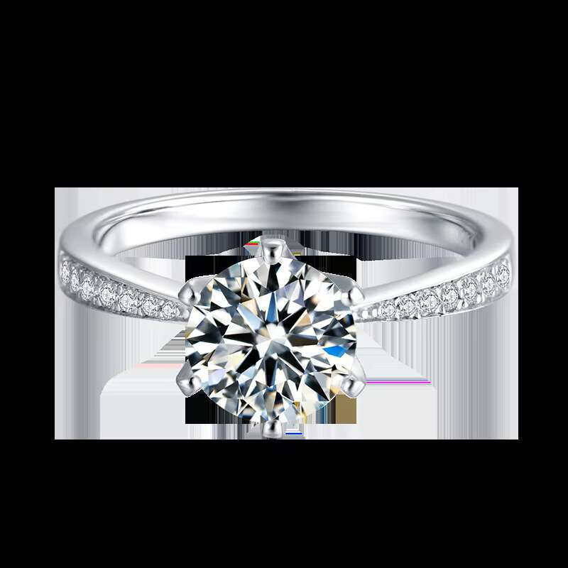 D Color VVS 1.5ct Iced Out Jewelry Round Cut Moissanite Engagement Diamond Rings Jewelry for Women