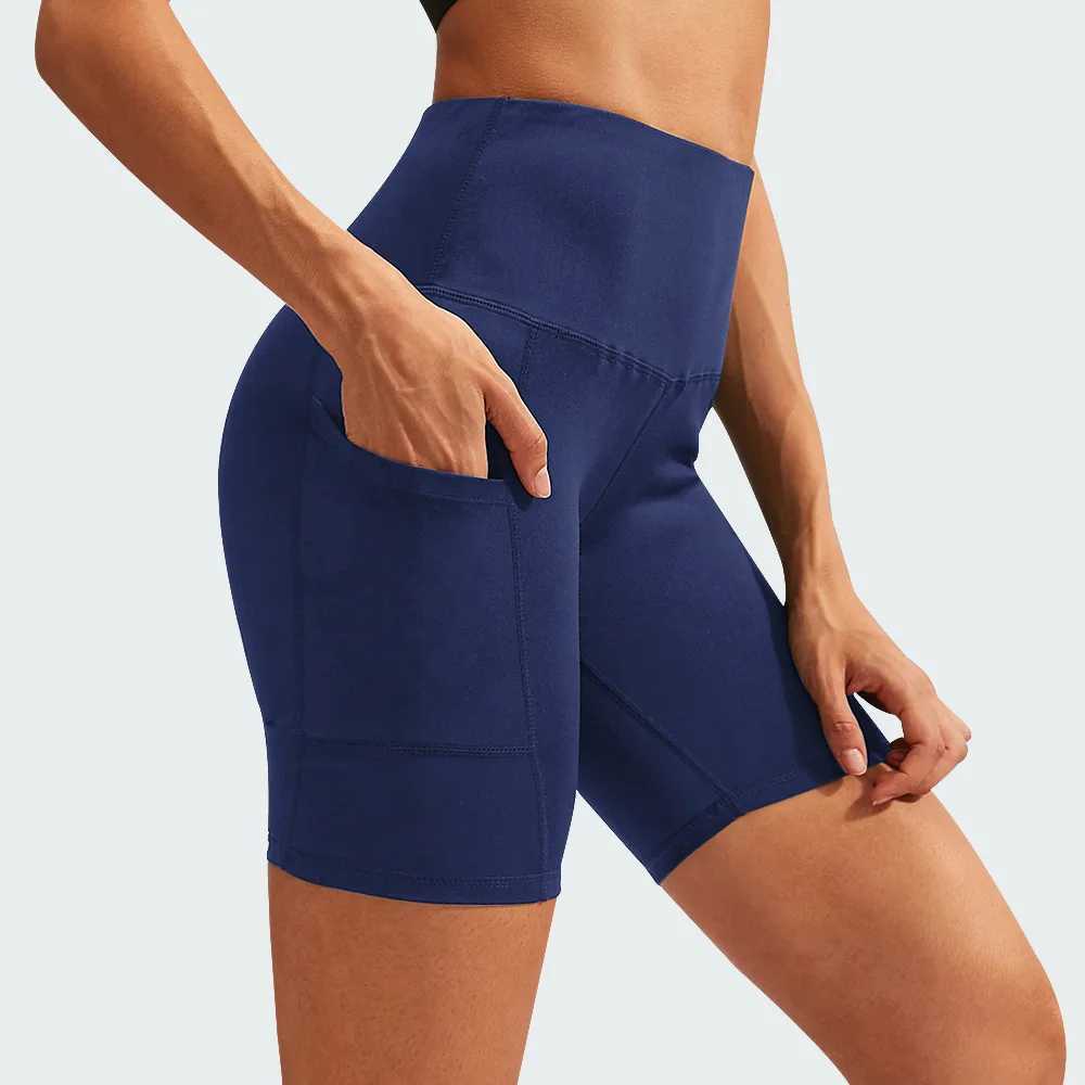 Womens yoga shorts waist exercise gym shorts fitness yoga hip lifting fitness yoga legs running bike shorts Y250412