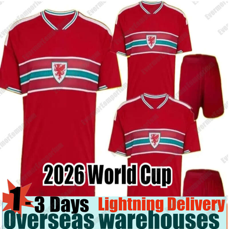 2026 World Cup Wales Football Jersey 26 27 Home Away Fan Player Football Shirts Men Kids Kit JOHNSON N.WILLIAMS RODON T.ROBERTS CABANGO LEVITT S-4XL