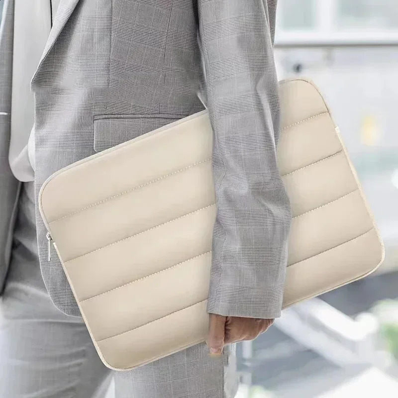 Puffy Laptop Sleeve Cover Bag 11 12 13 14 15 Inch Candy Color Computer Carrying Case Bags for Ipad Asus HP 250407