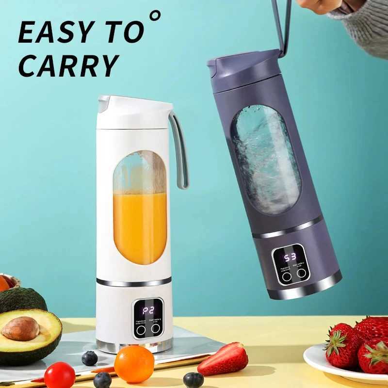 2025 New Household Charging MINI Crushed Ice Electric Juicer Powerful Motor 450ML Large Capacity Digital Display Juice Cup C251113