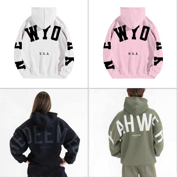 Hooded Sweatshirt With Letter Print In Loose Fit Fashionable New Style Suitable For Daily Wear In Winter