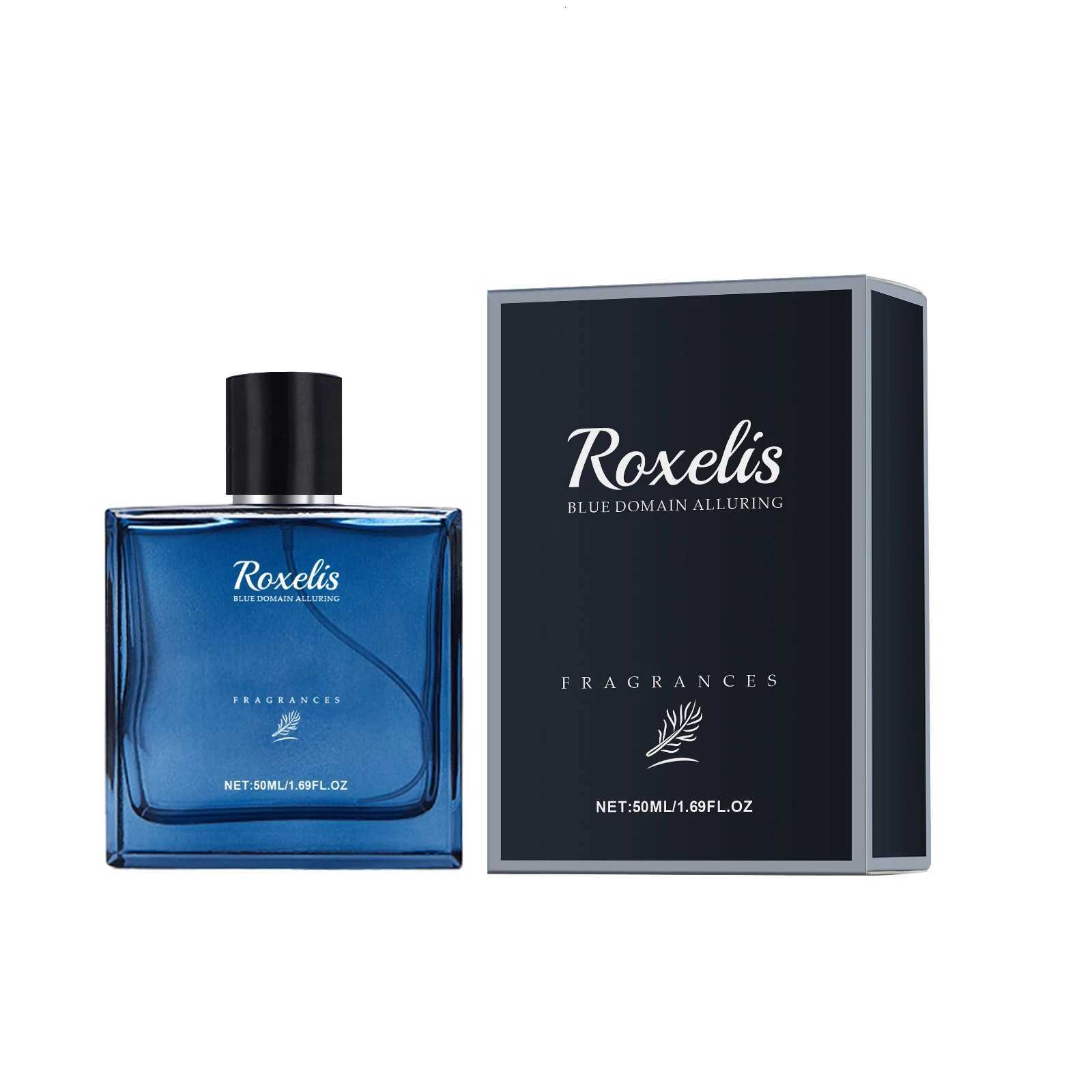Roxelis 50ml Charmig Cologne Perfume Spray Mens Blue Domain Fragrance Lasting Scent Pheromone Flirting Romantic Dating PerfumeT251113