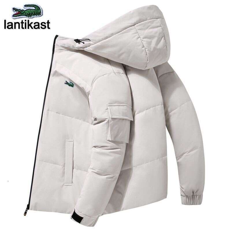 Noble Crocodile White Duck Hooded Thickened Warm Cotton Coat 2022 designer handbag New Winter Short Down Jacket for Men