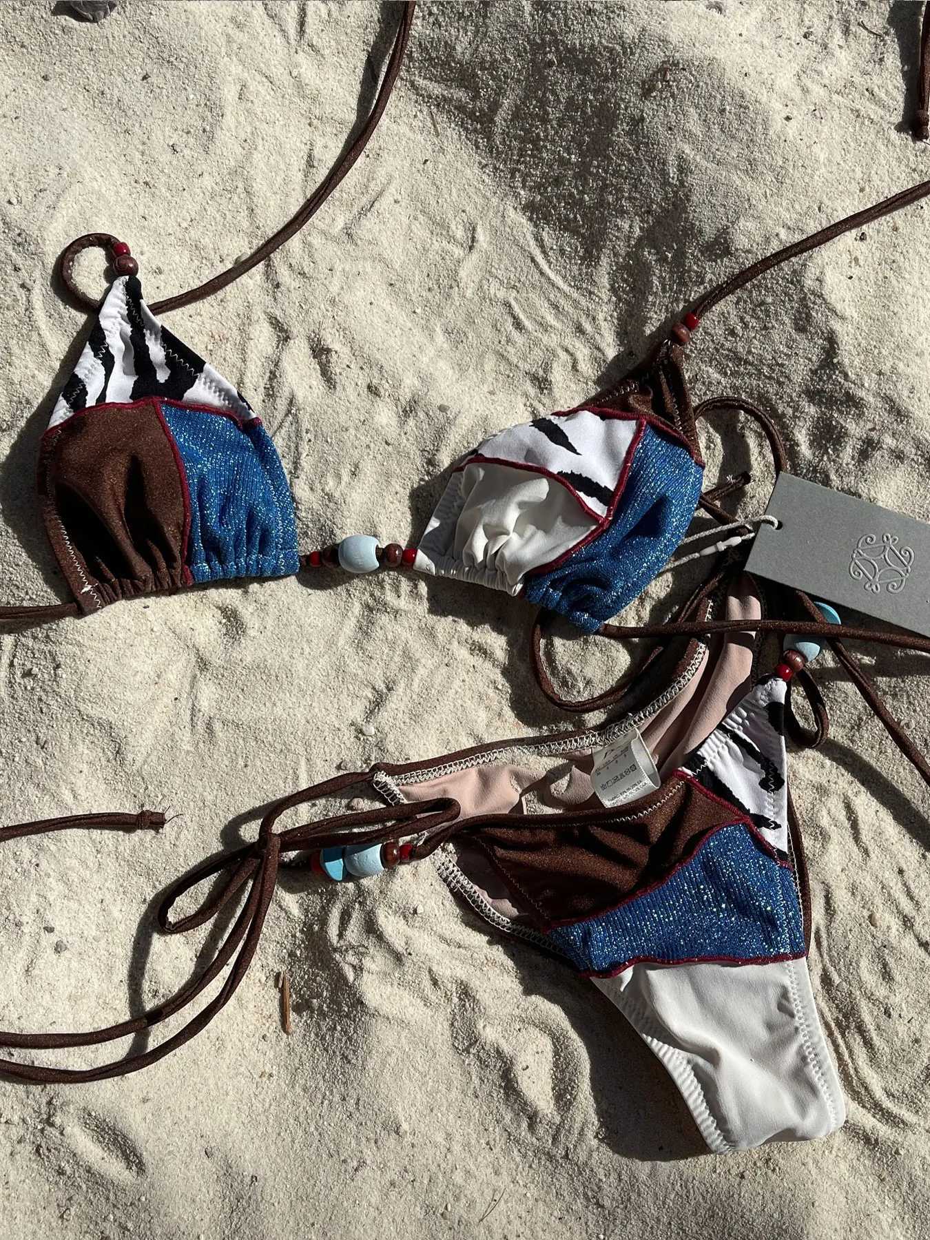 2025 Women Swimsuit Bold Leopard Print and Yellow Patchwork Bikini Set Perfect for Beach Wear and Pool Parties Summer GetawaysW251113