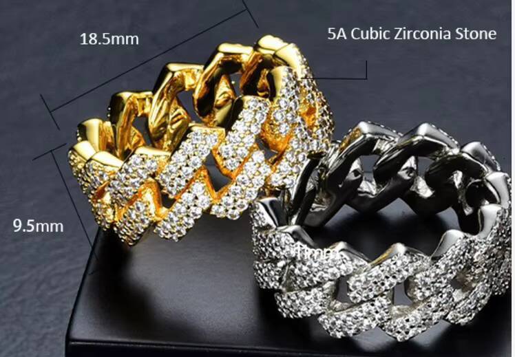 JWY Rose Gold Plated Hip Hop Ring Factory Whole Sale