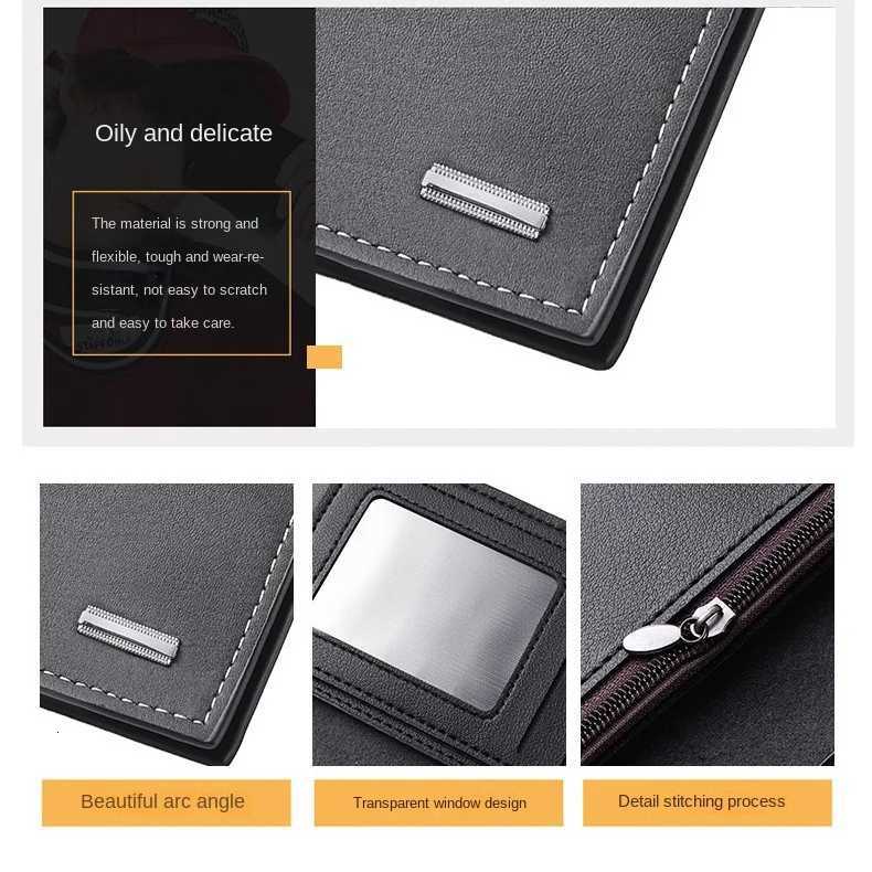 Fi Vintage Coin Purse Zipper Portable Mens Lg Wallet Colorblock Practical Men Coins Bag Business 2025 Y251113