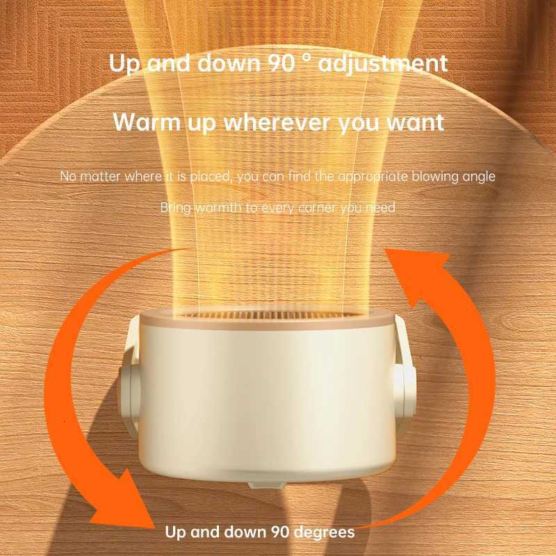 Portable Desktop Electric Heater 1500W Hot Air Blower Compact Fan Radiator for Office Home Room Warmer Low Power Consumption Y251113