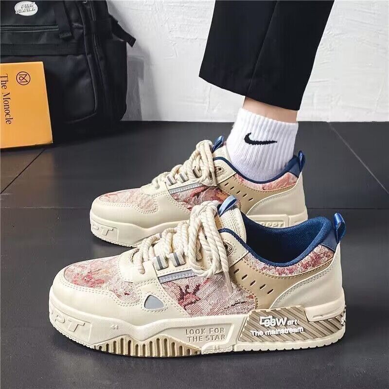 Free shipping designer casual shoes men sports shoes comfortable breathable dad shoes thick sole anti slip sports shoes loafers