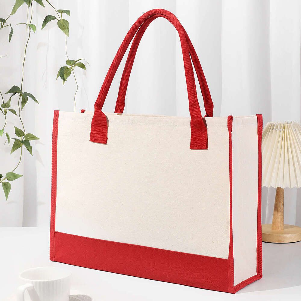 designer bag Hot selling canvas shoulder large capacity printed tote bag, women's fashionable and lightweight handheld gift shopping bag