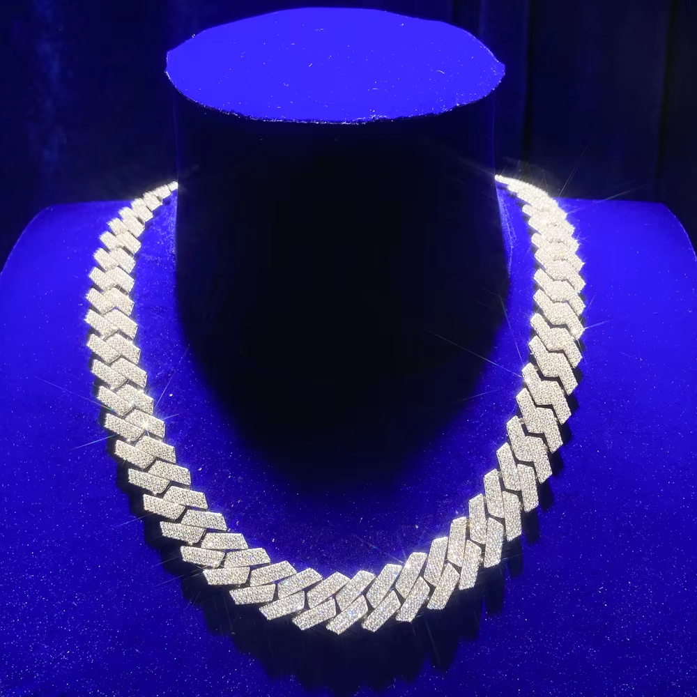 Men Iced Out Hip Hop Jewelry Factory Price 8mm 10mm 12mm Width Cuban k Chain Necklace