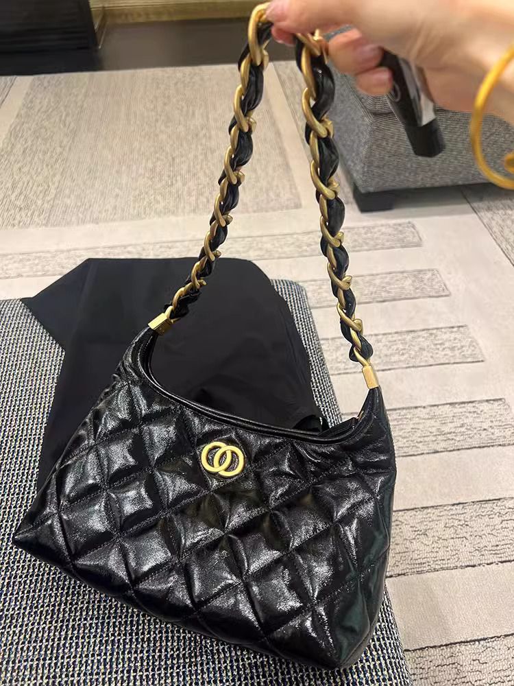 Designer Bag Hobo Bag, Genuine Leather Bag, Ladies' French Chain Shoulder Bag, Exquisite Armpit Bag, Luxury Bag