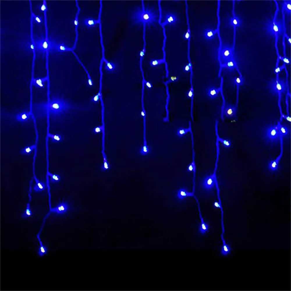 5M Christmas Garland LED Curtain Icicle String Lights Droop 04-06m AC 220V Garden Street Outdoor Decorative Holiday Light M251113
