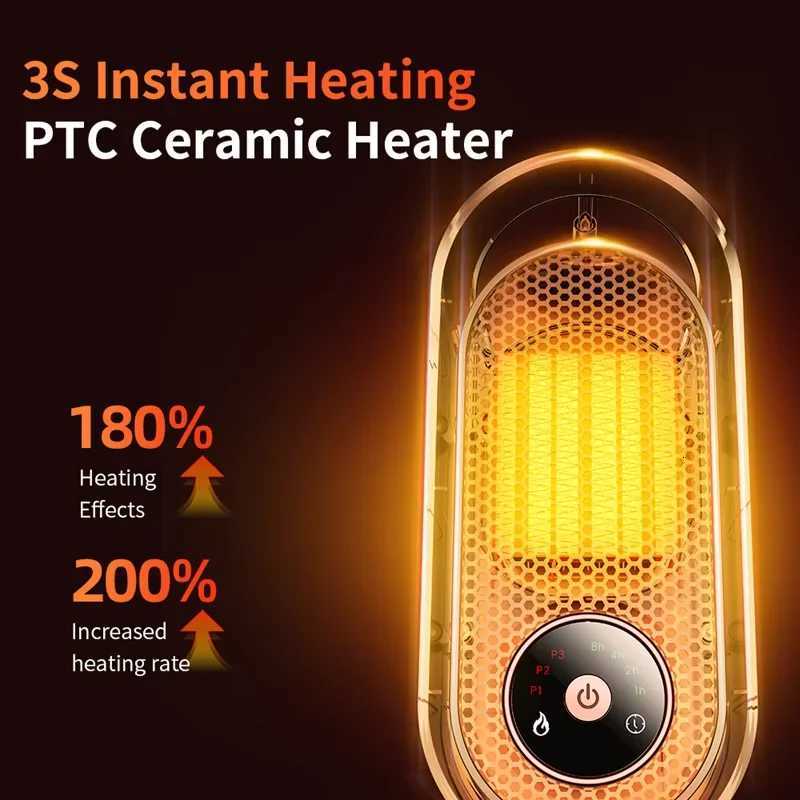 Space Heater Portable Electric Small Heater for Indoor 1500W PTC Ceramic Fast Safety Heat for Desk Office Bedroom Home Y251113