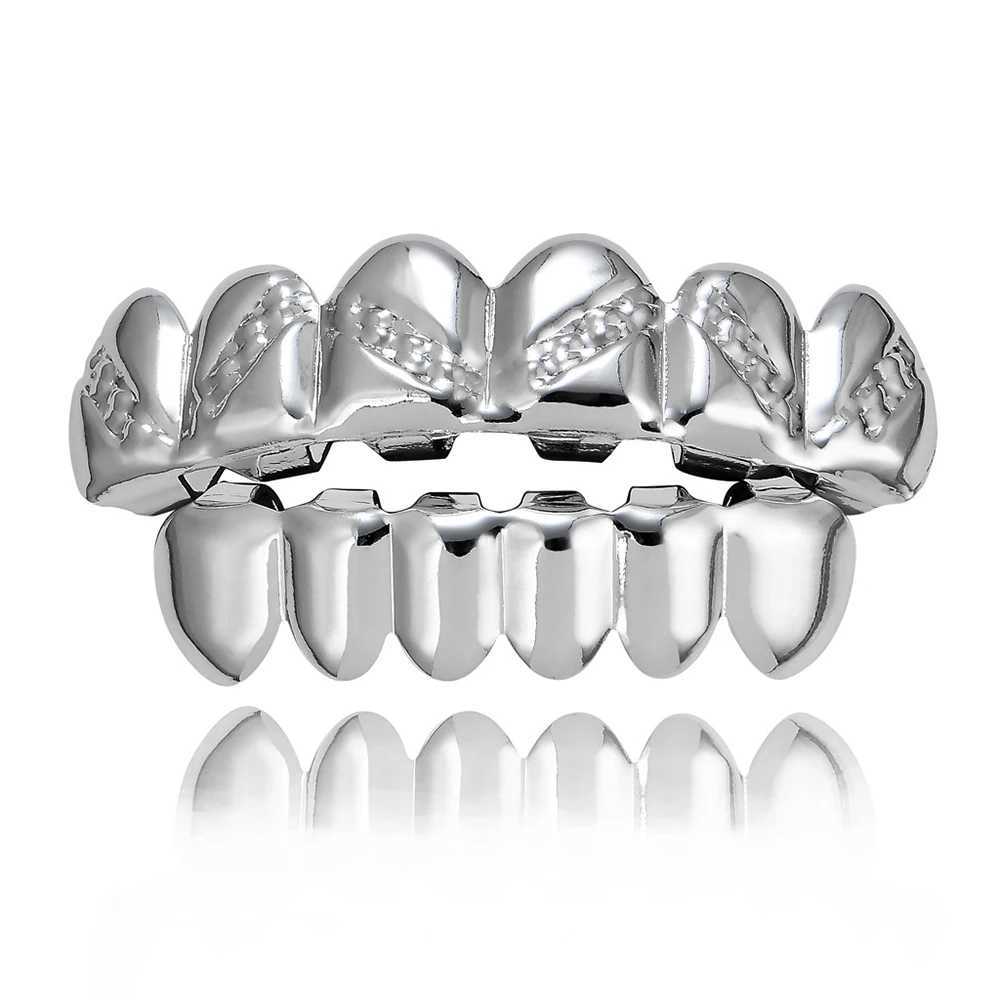 Hip Hop Rock Halloween costume party Hip Hop Braces Real Gold Plated Glossy Twill for Men and Women Trend BracesXJ250412