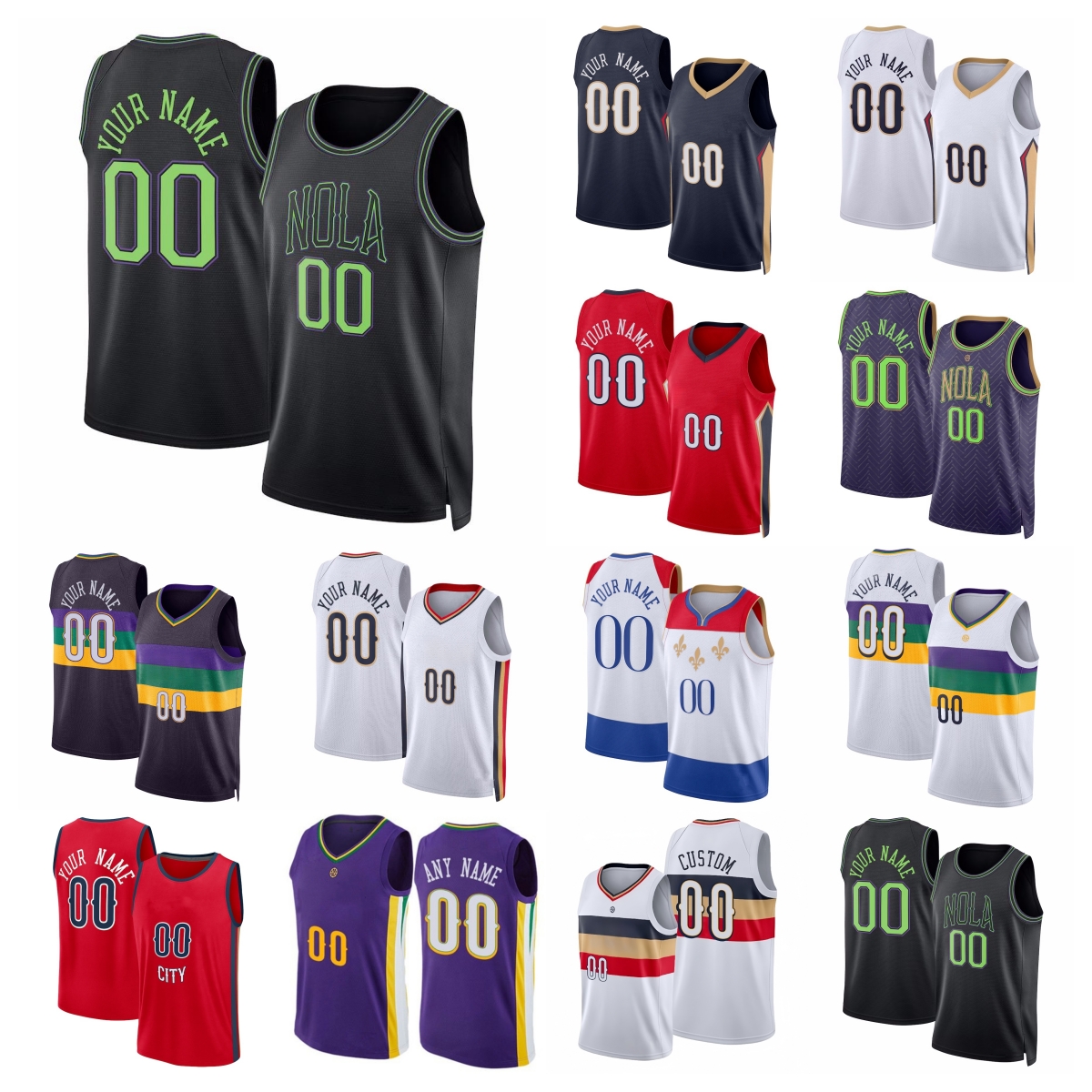 Zion Williamson Jersey City Basketball Trey Murphy III Jordan Poole Jeremiah Fears Saddiq Bey Derik Queen Herbert Jones Jose Alvarado Yves Missi Karlo Matkovic