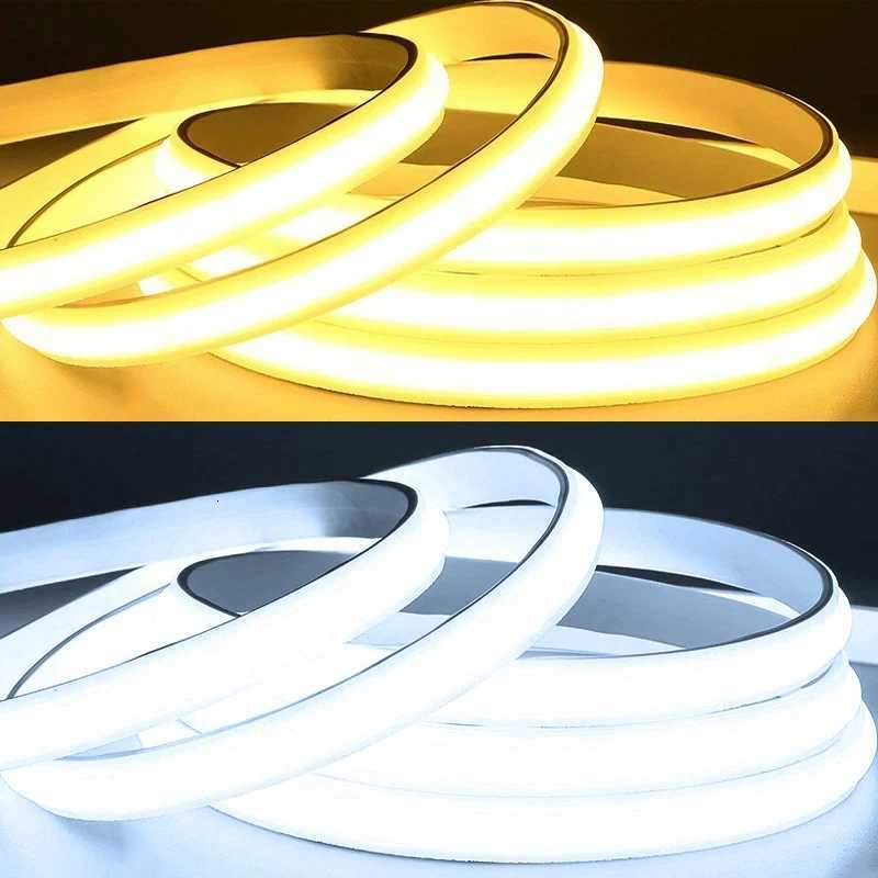 1M-30M 220V COB LED Strip Light Waterproof COB LED Tape EU Power Plug Flexible Ribbon Lamp For Bedroom Kitchen Outdoor Decor W251112