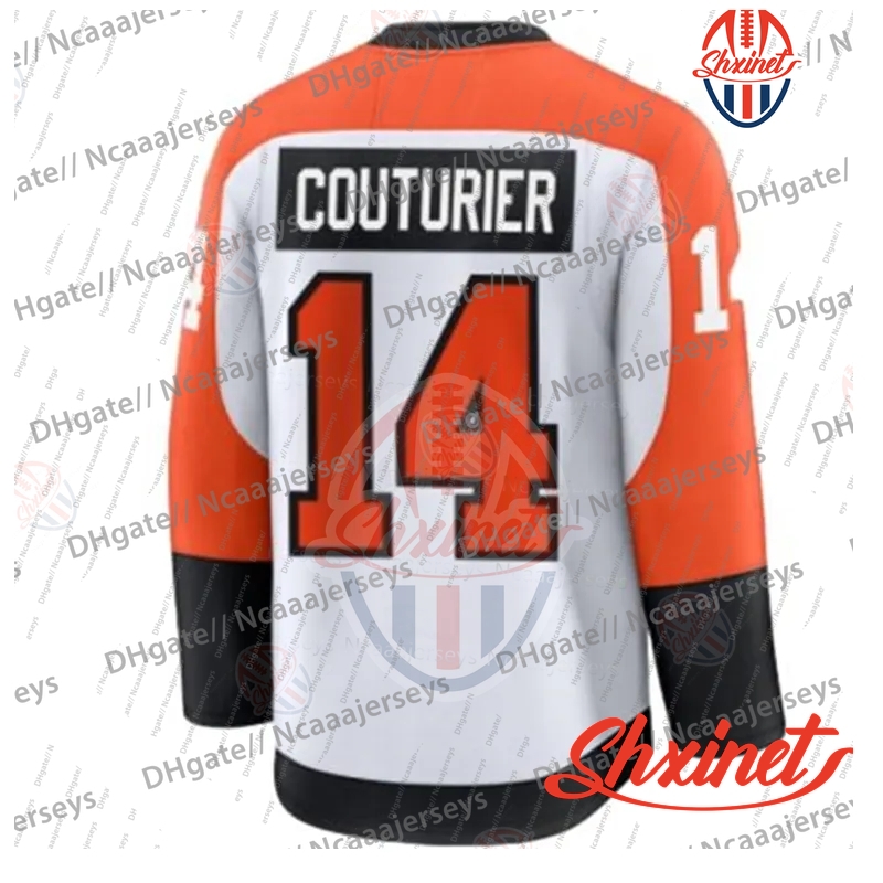 2025-26 Custom 46 Zegras Hockey Jersey Michkov Konecny11 Deslauriers Cates Seeler24 Couturier York8 Coffey Provorov Smith Stitched Letter and Number D
