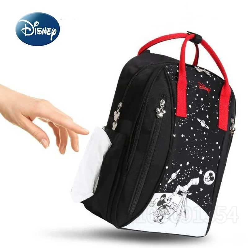 Disney New Diaper Bag Backpack Cartoon Cute Baby Diaper Bag Backpack Luxury Brand Original Fashion Storage Baby Bag High QualityXJ250412