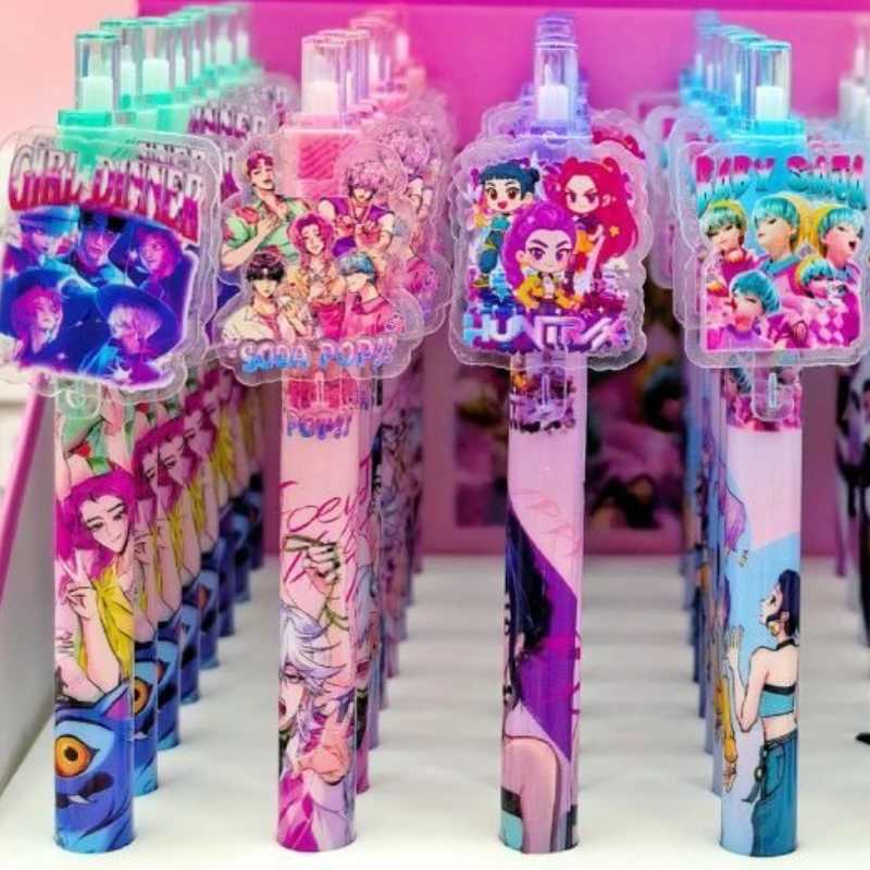 KPop Demon Hunters Mira Zoey Anime Merchandise Student Push Pen Blind Box Exam Office Signature Pen Gift for Friends Birthday Z251111