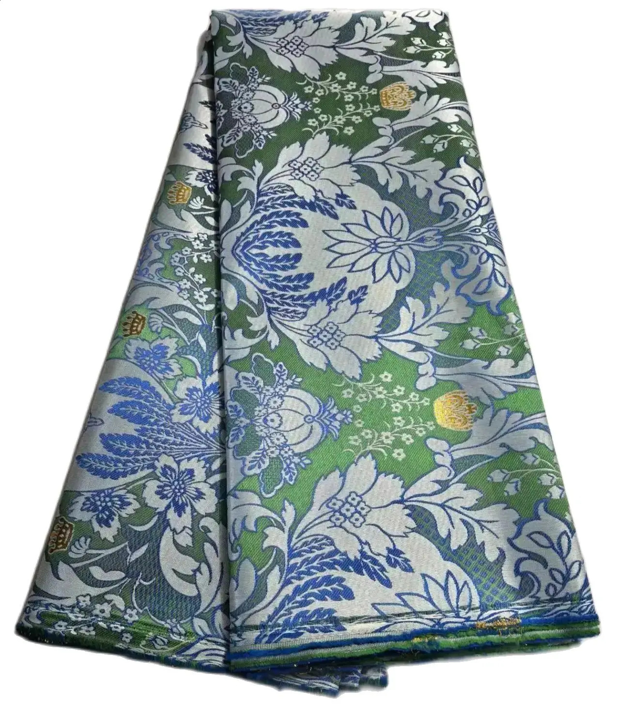 African Thick Damask Lace Fabric 2.5Yard Or 5Yards 2025 Jacquard Brocade Fabrics DIY Sew For Nigeria Women Headtie Aso obi Dress 250407