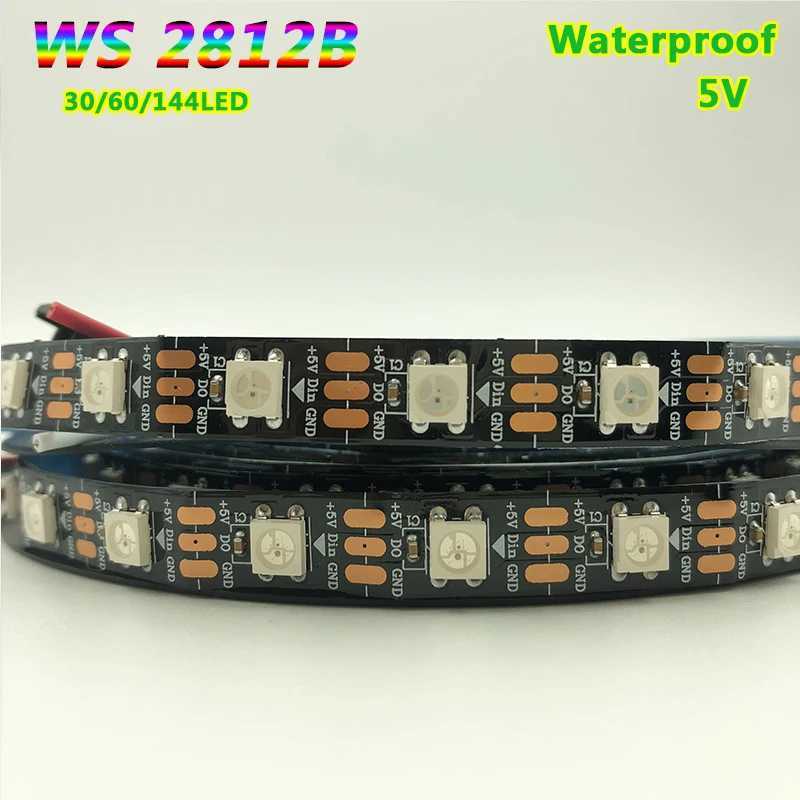5m WS2812B Led Strip 30/60/144 Pixels/m WS2812 Built-in 5050RGB Individually Addressable RGB LED Strip 2812B IP30/IP65/IP67 DC5V W251112