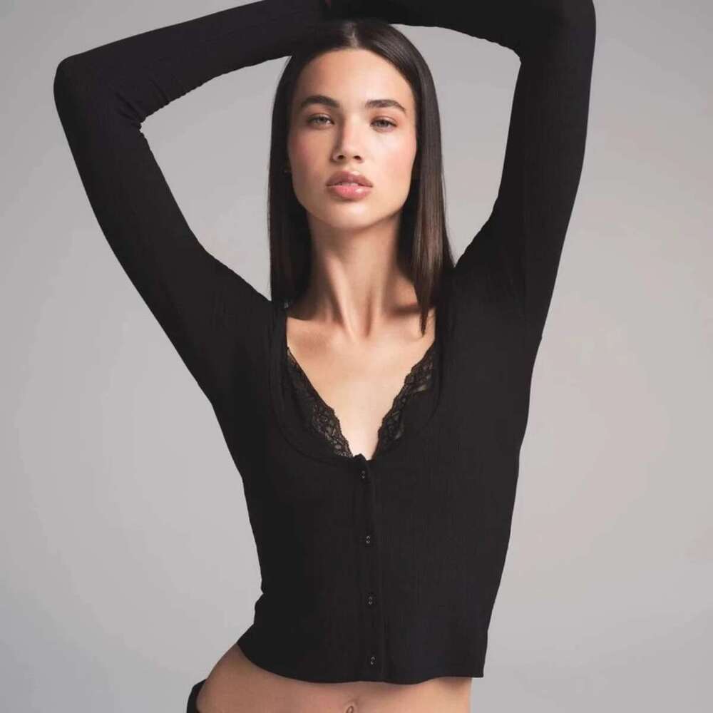 Women's Wear Ski Sexy Lace Patchwork Vest Long Sleeve Dress