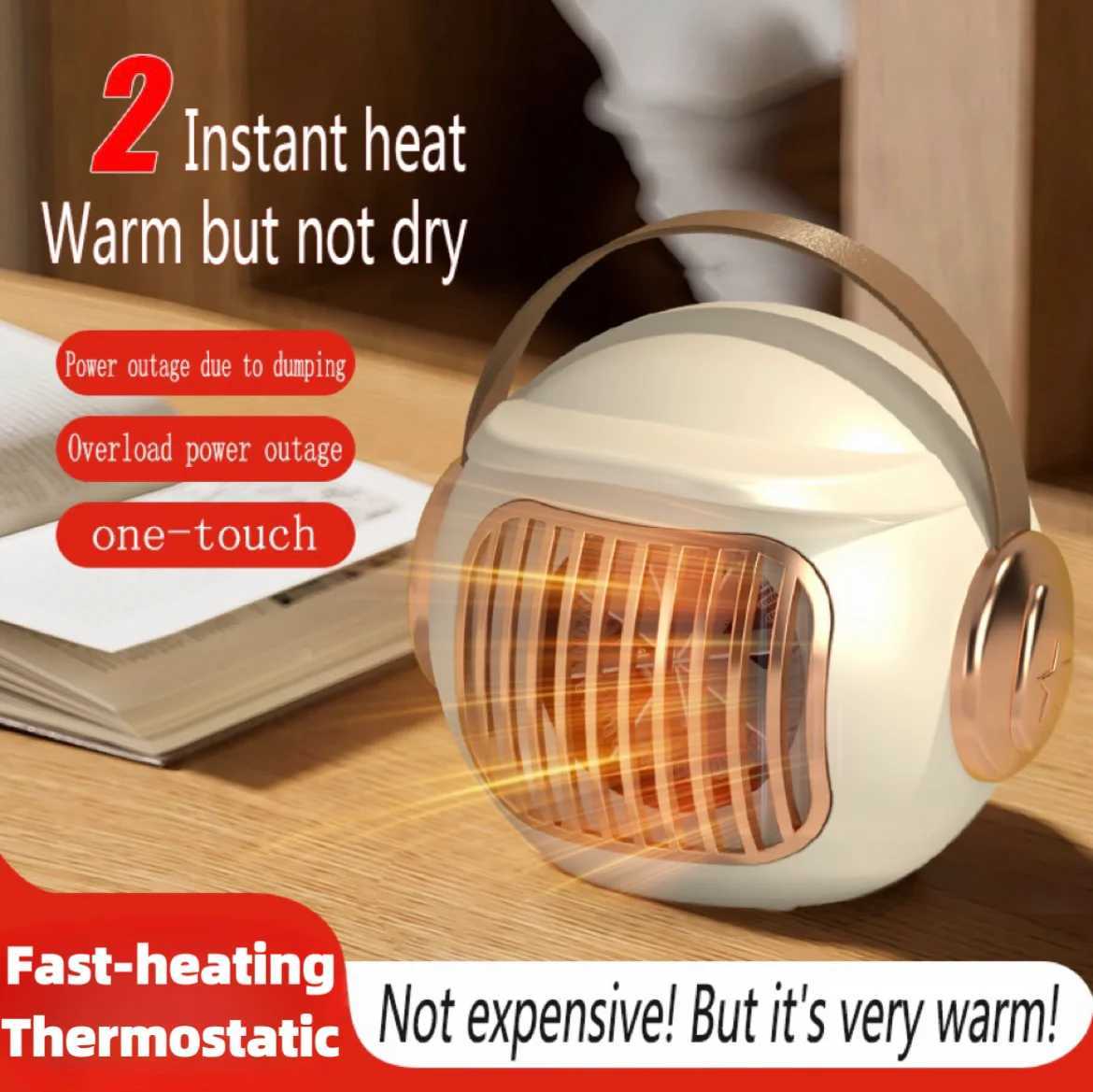 Portable Small Space 500W Heater Fast Heating Lightweight Desktop Warm Air Heater Indoor Office Household Warmer Fan Y251113
